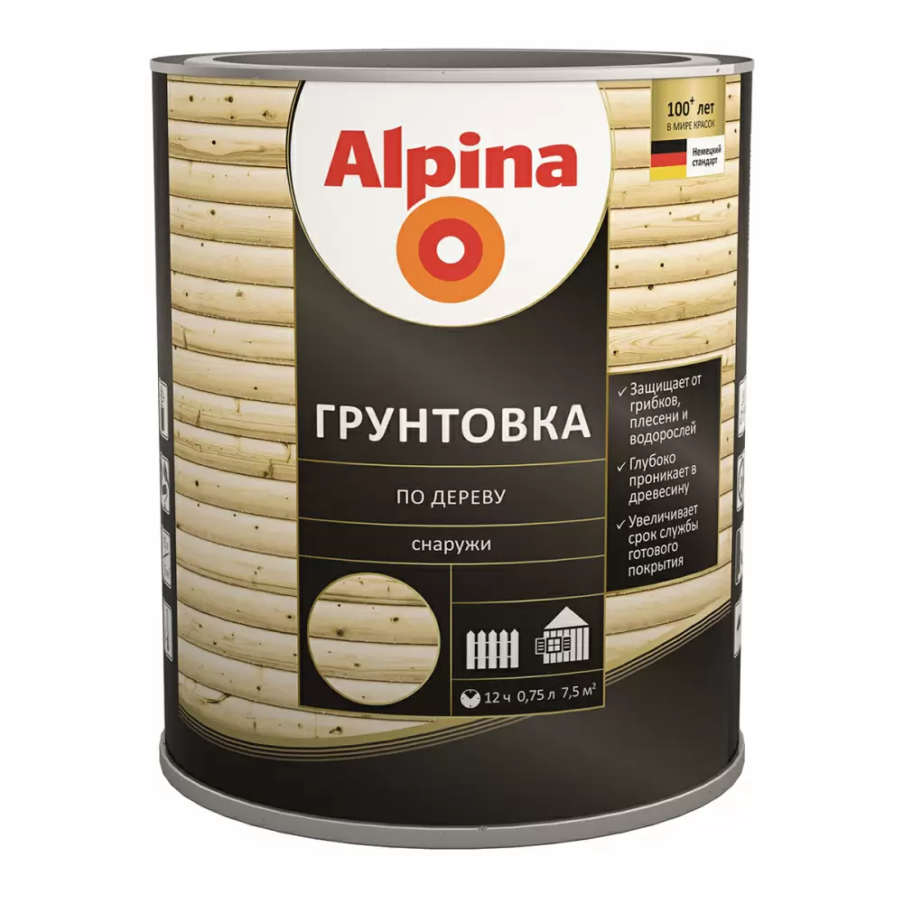 ALPINA грунтовка по дереву (0,75л)