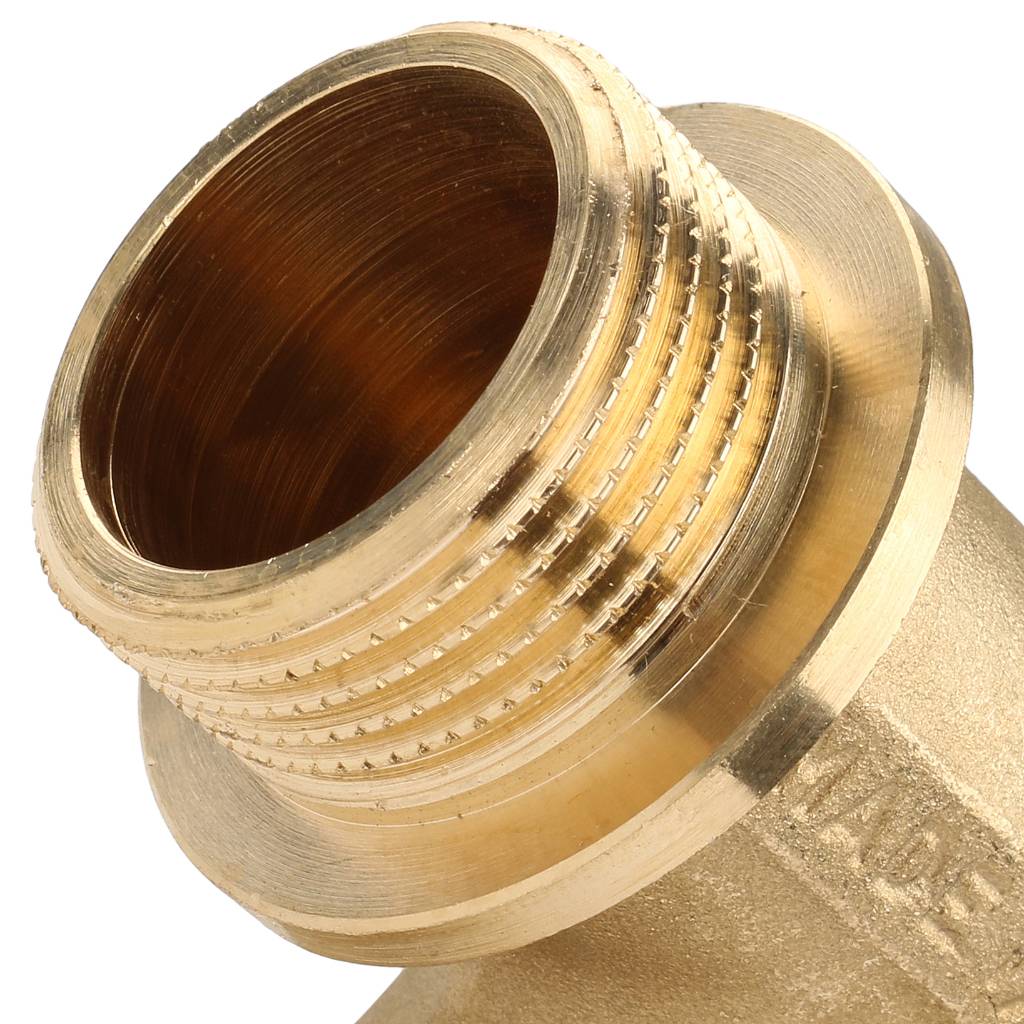 Колено с упором ВР-НР 1" x 1" латунь TIEMME