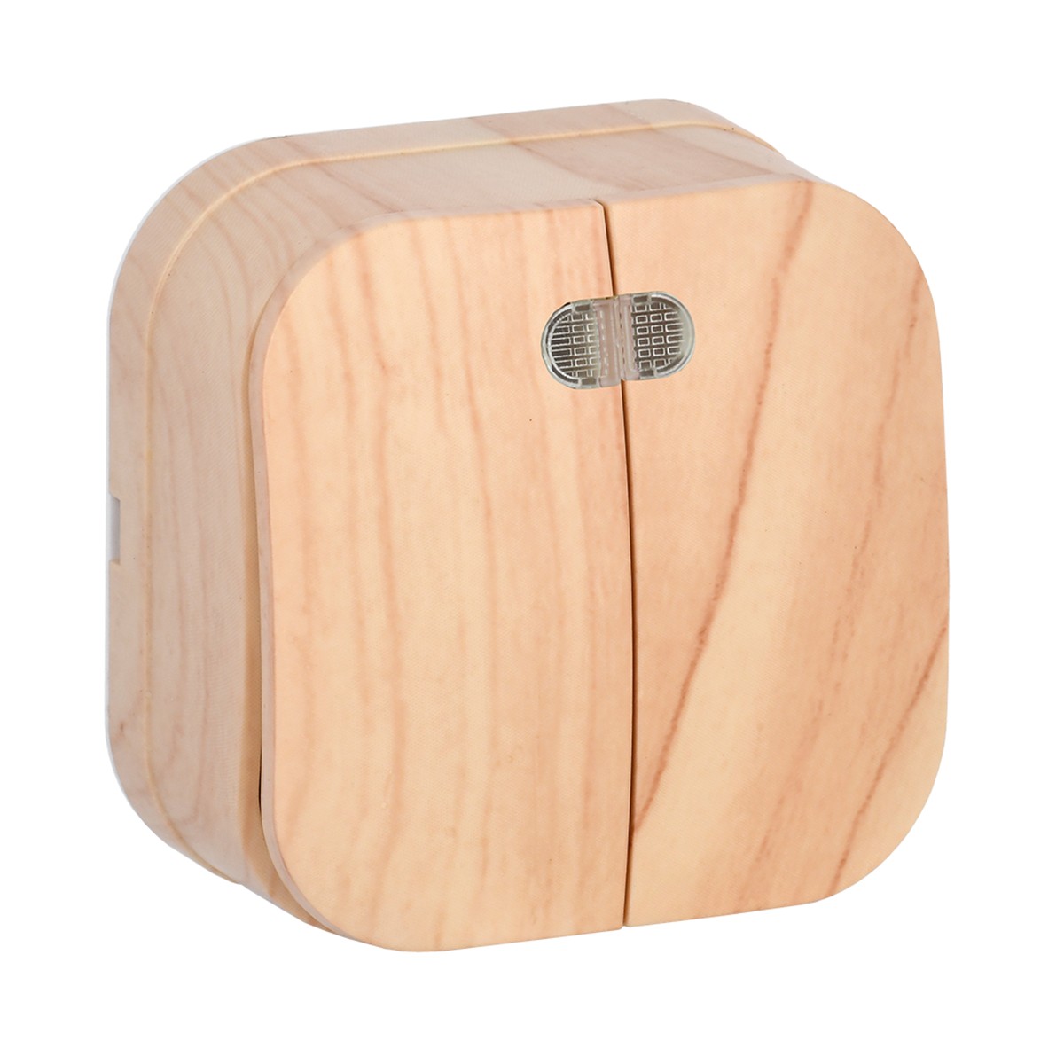 Выключатель открыт. уст. "glory" 2-х кл. с индикатором вс20-2-1-хс, 10а, сосна (1/36/432) "iek"