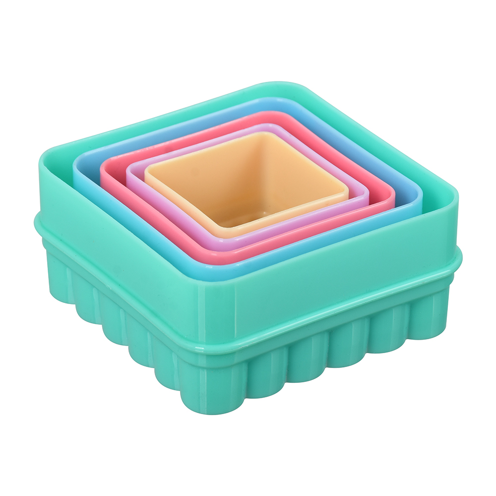 Формы для печенья "квадрат" набор 5 шт, пластик (1/24) "marmiton" 17257