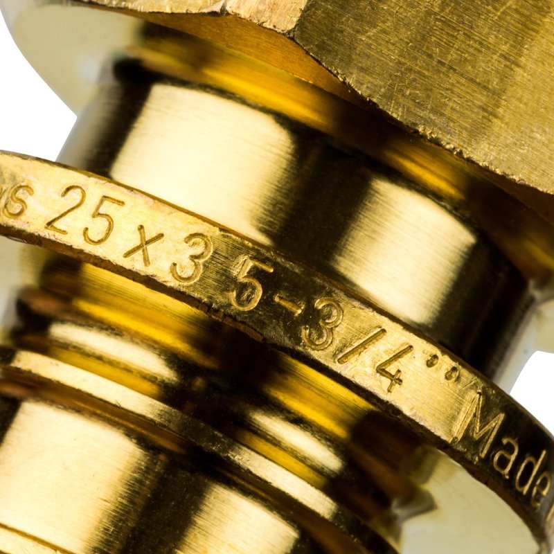 Муфта ВР 25 x 3/4" аксиальная для труб PE-X STOUT