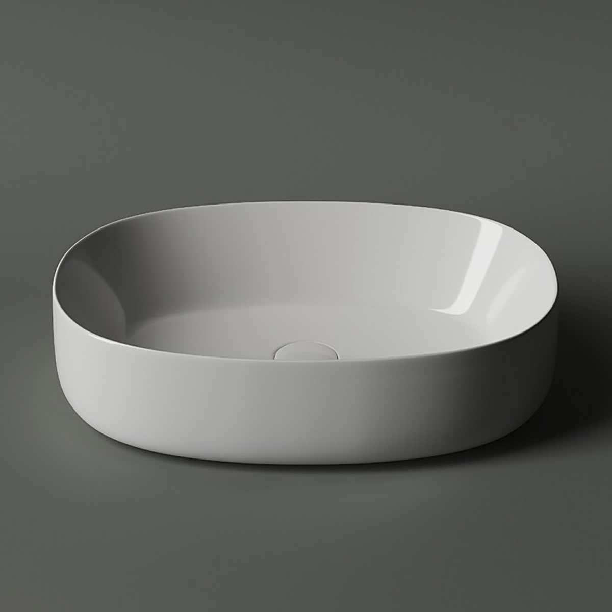 Раковина накладная "element" 540*350*145 мм овальная, белая "ceramica nova" cn5023