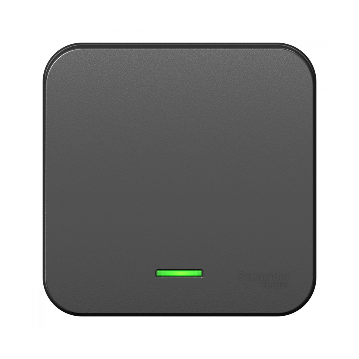 Переключатель открыт. уст. "blanca" 1 кл. с индикатором 10а, антрацит (1/15/30) "schneider"