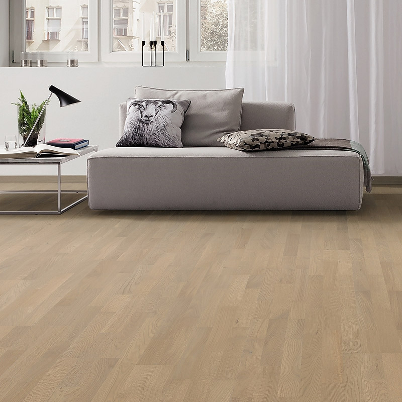 Паркетная доска Haro Series 4000 (5G) 538931 Дуб Песочно-Белый Маркант брашированный трехполосный2200 x 180 x 13.5мм