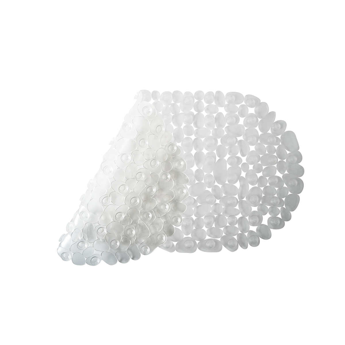 Коврик в ванну противоскользящий "морская галька" 36*69 см (прозрачный) (1/10)