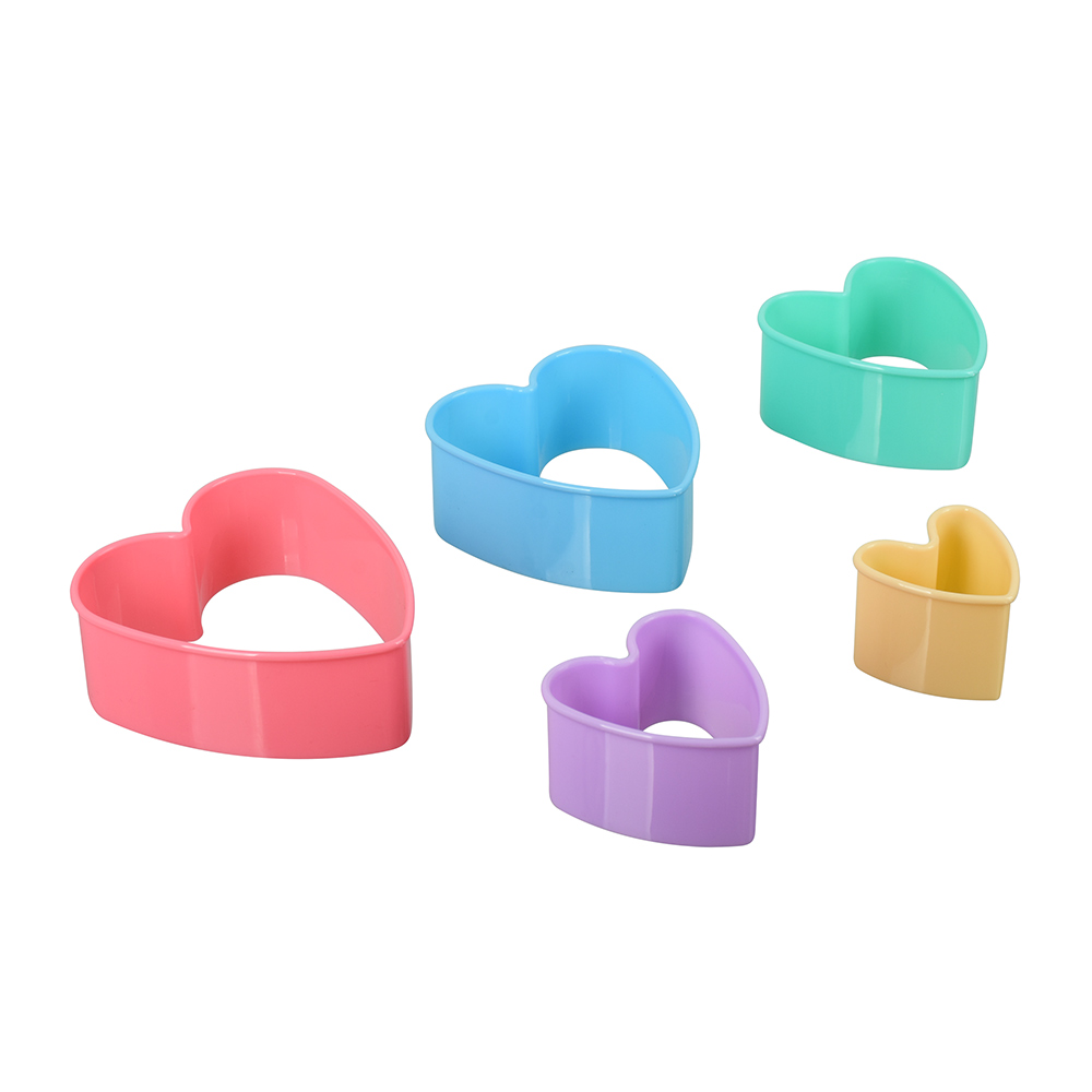 Формы для печенья "сердечко" набор 5 шт, пластик (1/24) "marmiton" 17259