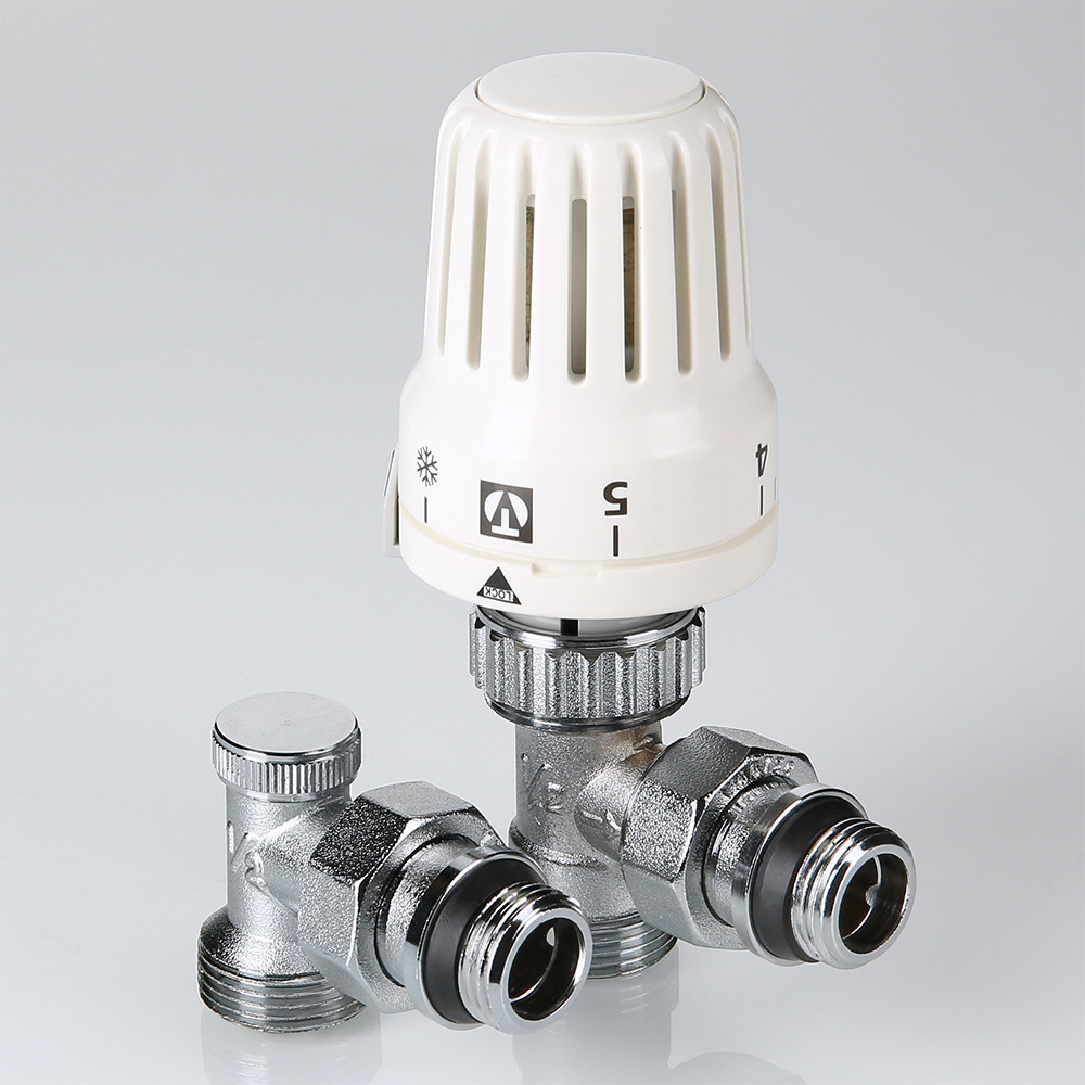 Комплект терморегулирующего оборудования ВН 1/2" x 3/4"ЕК для радиатора угловой VALTEC