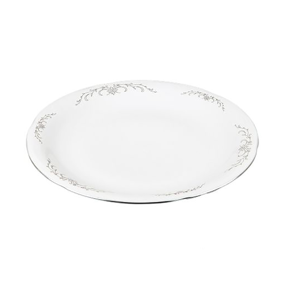 Блюдо круглое "kamelia" серый орнамент 32 см (1/6/12) "cmielow" ok01310-omaz2303