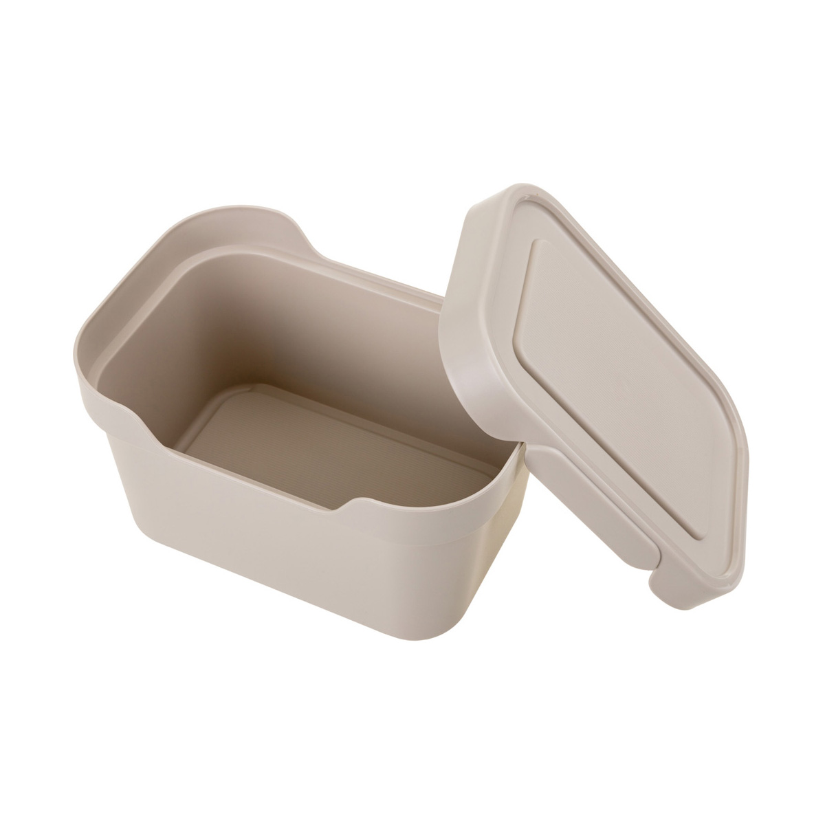 Ящик универс. с крышкой "luxe" 189*132*110 мм 1,9 л (светло-бежевый) (1/20) "бытпласт"