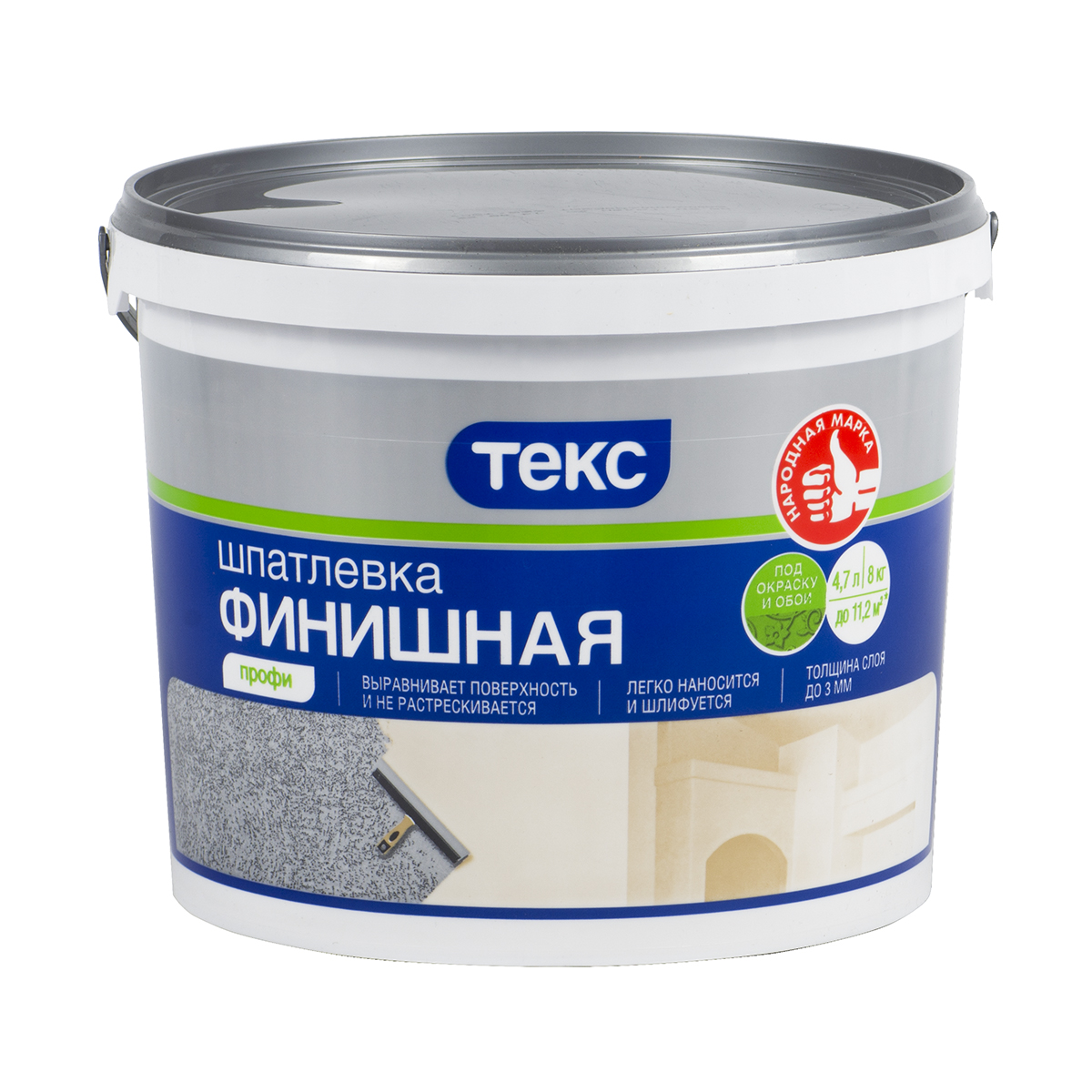 Шпатлевка латексная финишная выравн. "профи"  8 кг (1/72) текс