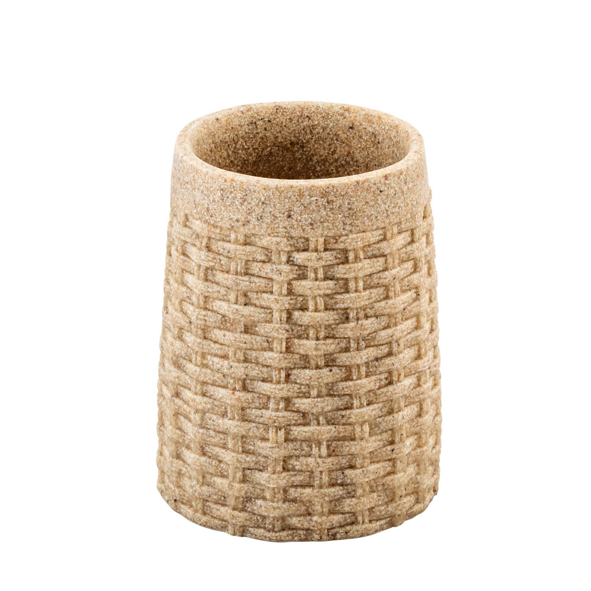 Стакан для ванной комнаты "carole" полирезина (песочный) (1/12) "swensa" swt-5500c