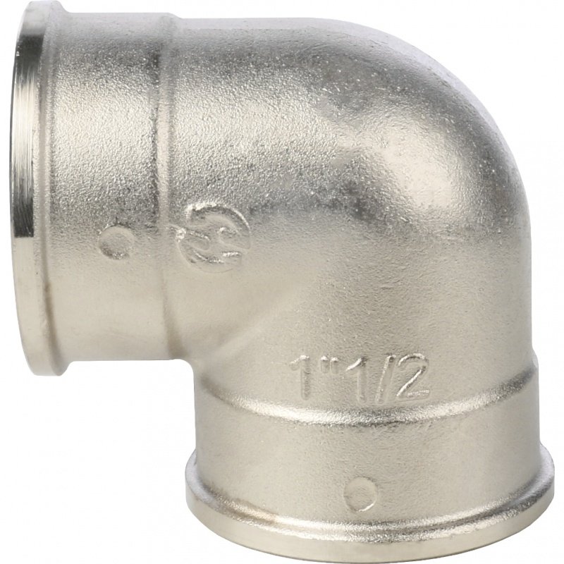 Угол резьбовой ВР 1"1/2 никель STOUT