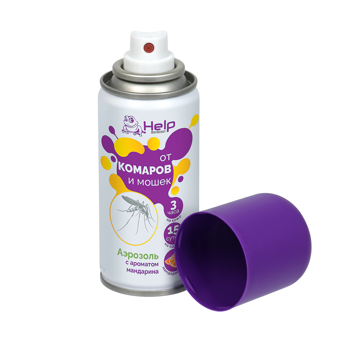 Средство от комаров и мошек аэрозоль 75 мл (цитрус) (1/24) "help" 80536