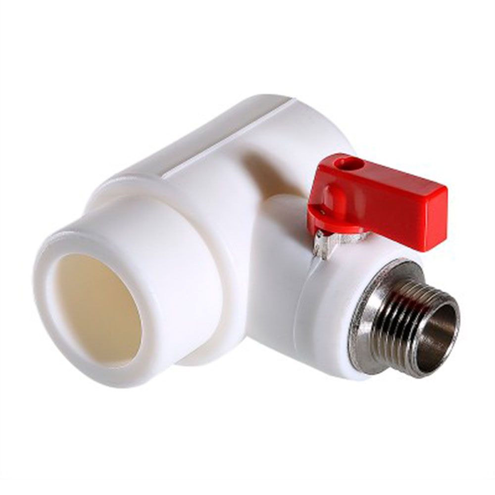 Тройник коллекторый с шаровым краном 40 х 1/2" (НР) PP-R VALTEC белый