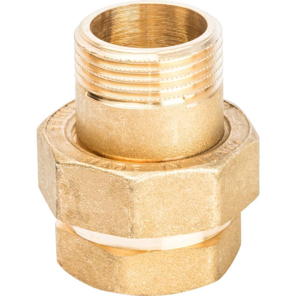 Американка ВН 1" латунь STOUT плоская прокладка