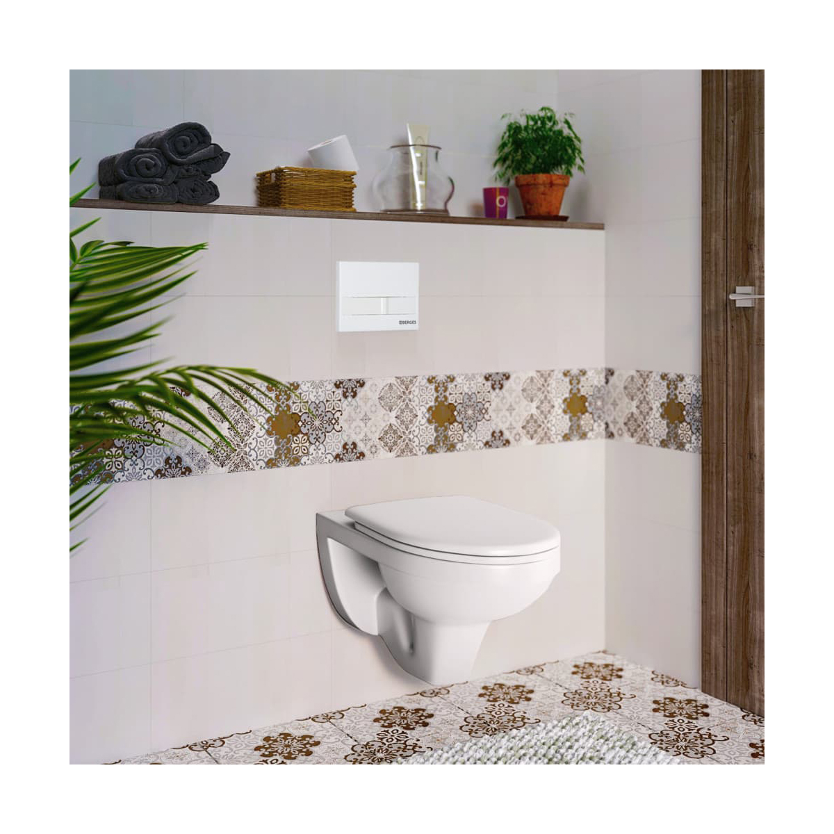 Унитаз подвесной "gamma" белый (1) "berges"