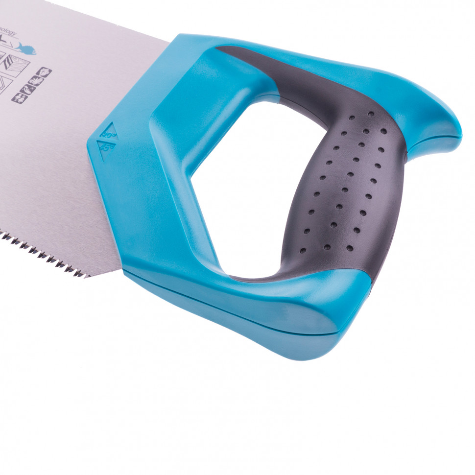 Ножовка по дереву Piranha, усиленное трапецевидное полотно, 500 мм, 11-12 TPI, зуб3D, каленый зуб, двухкомпонентная рукоятка Gross (24117)