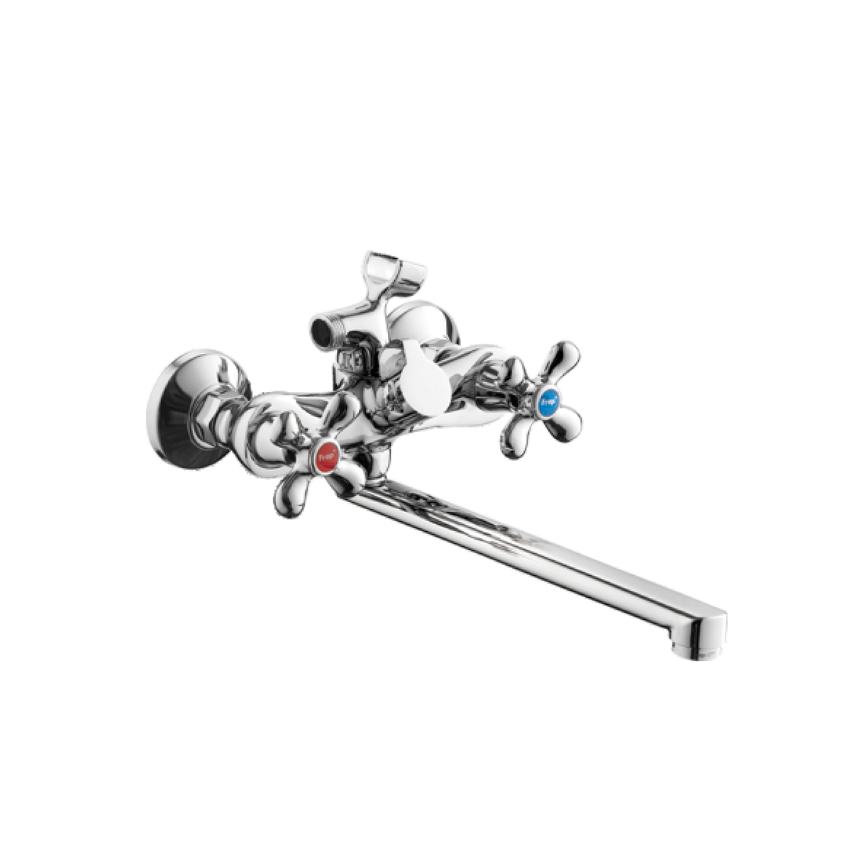 Смеситель для ванн f22731-b длинный поворотн. излив, двухвентильный, хром, (1/10) "frap"