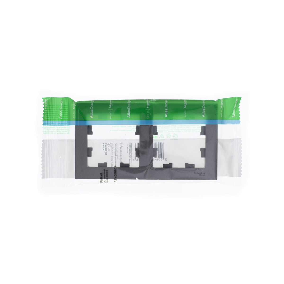 Рамка "atlasdesign" 2-х местн. универс., мокко (1/10/60) "schneider"