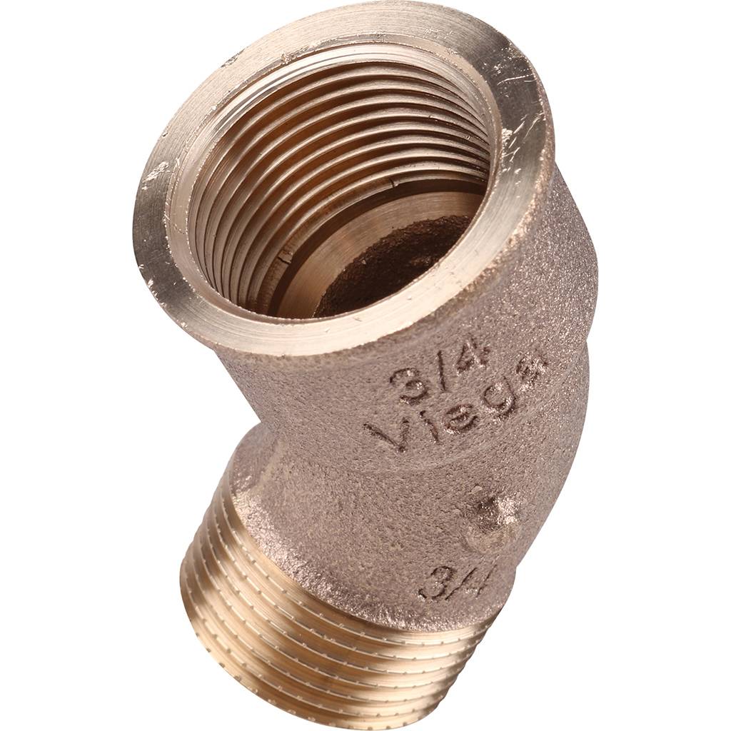 Угол резьбовой 45° ВН 3/4" бронза VIEGA (264185)