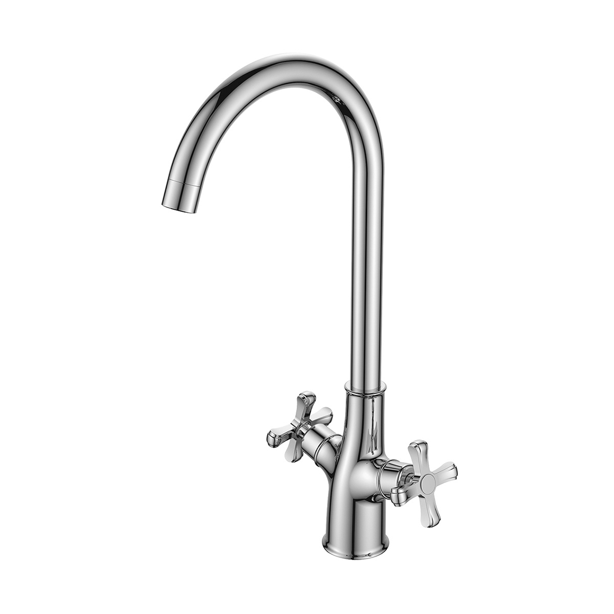 Смеситель для кухни dr52028 двухвентильный, поворотн. излив (1/12) "decoroom"