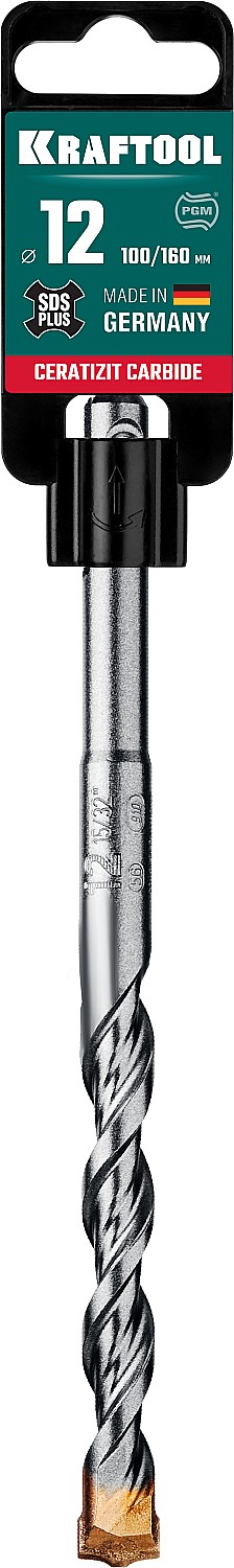 KRAFTOOL Cerazit Carbide, 12 х 160 мм, SDS-plus бур (29320-160-12)