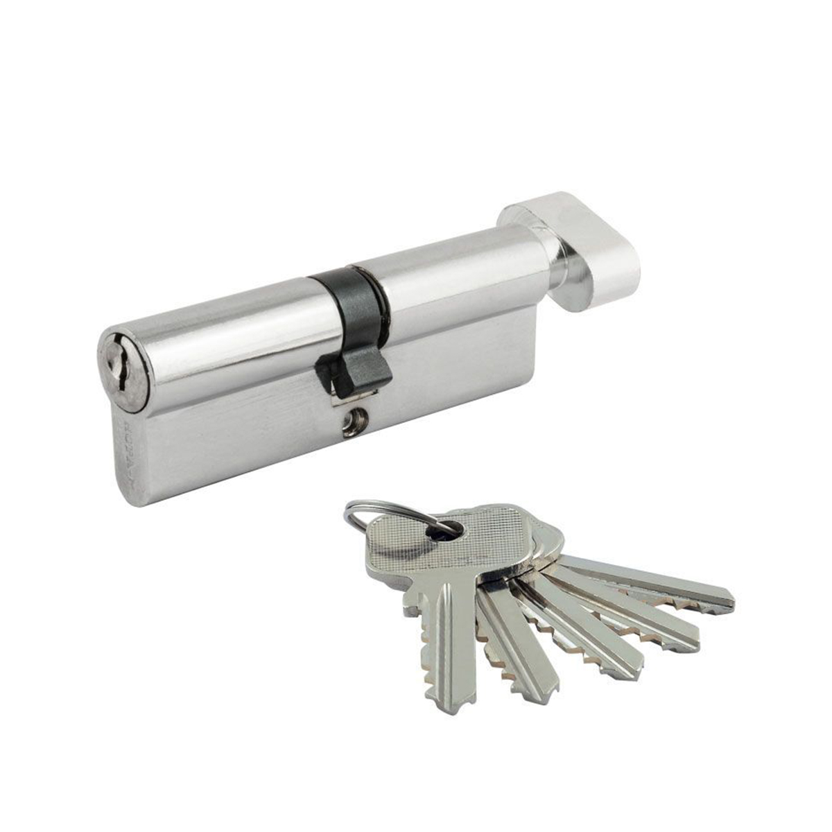 Цилиндров. механизм есо-std z лв-90 (45-45) (ключ/вертушка) хром (1/10/80) "нора-м"