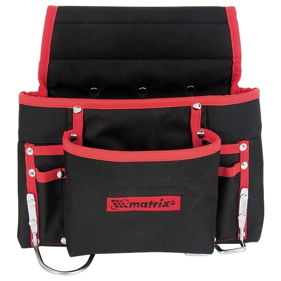 Подсумок поясной, 8 карманов, держатель для молотка, для клещей Matrix (90242)