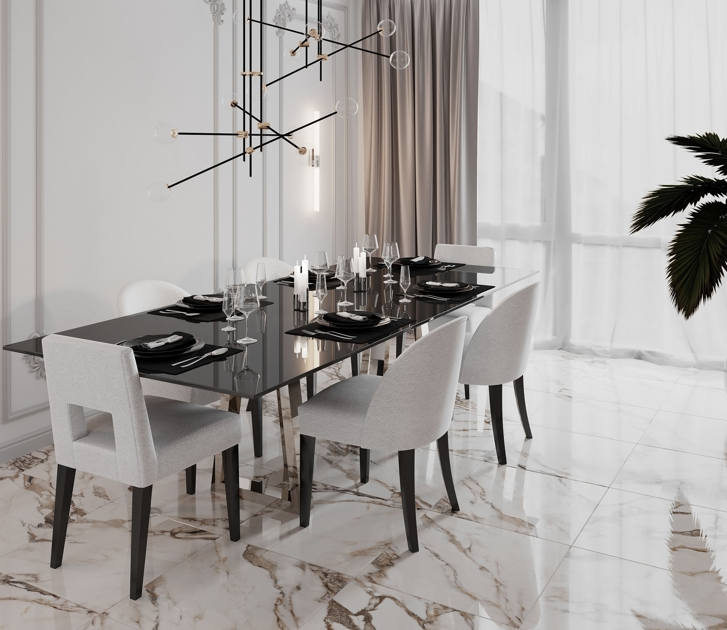 Calacatta bronze керамогранит белый полированный 60x120