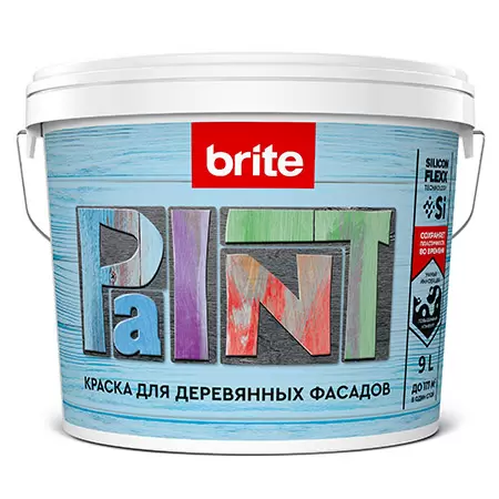 BRITE FLEXX краска премиальная для деревянных фасадов, база С (9л)