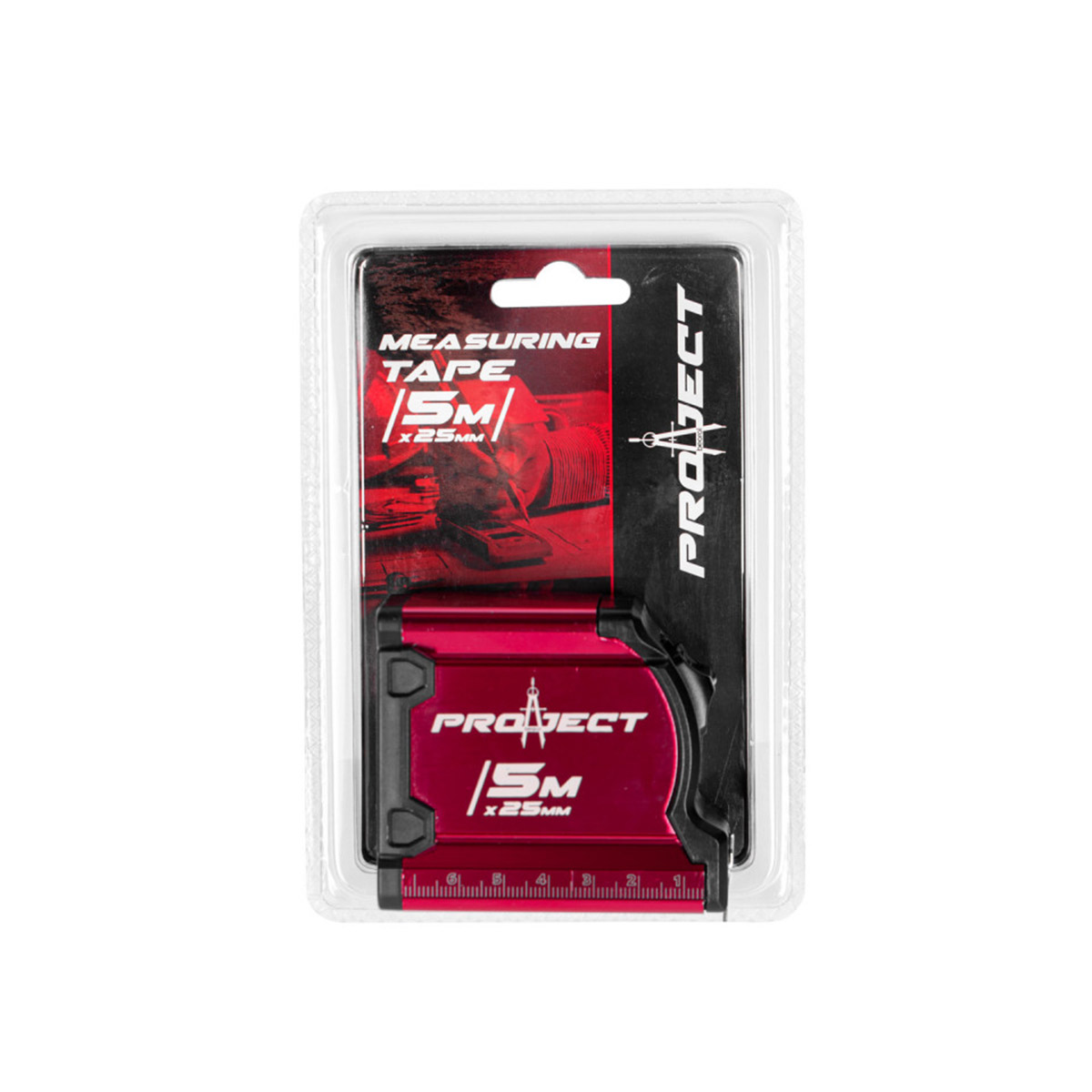 Рулетка с автостопом алюм.корпус 5 м/25 мм  (1/12/48) "beorol"