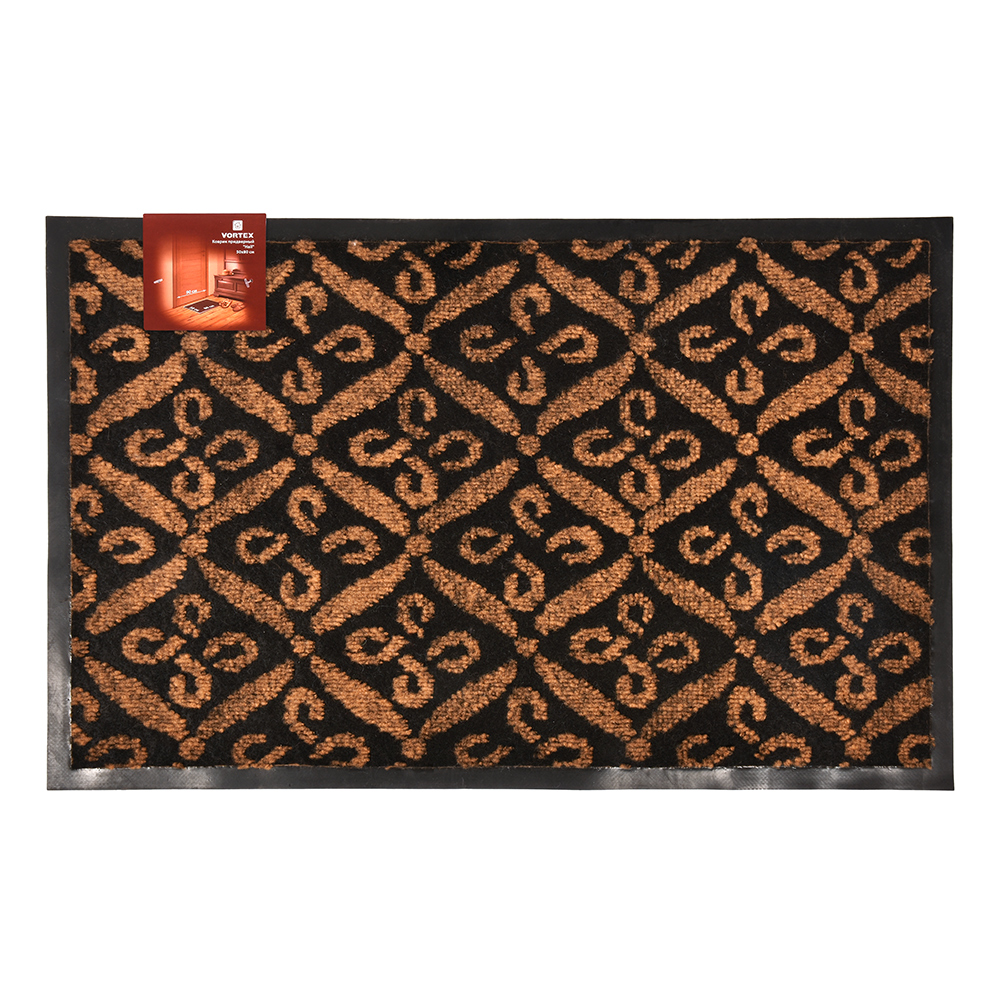 Коврик влаговпитывающий "hall" 50*80 см коричневый (1/10) "vortex" 24076