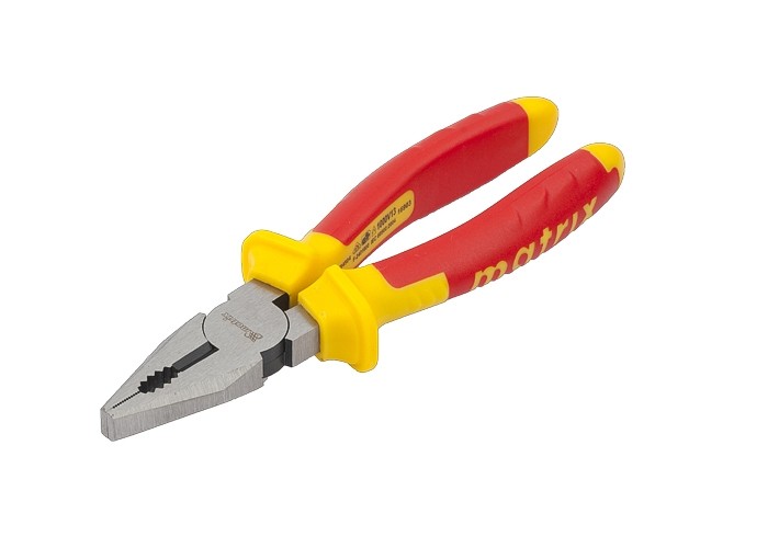 Плоскогубцы комбинированные, Insulated, 180 мм, двухкомпонентные рукоятки Matrix Professional (16903)
