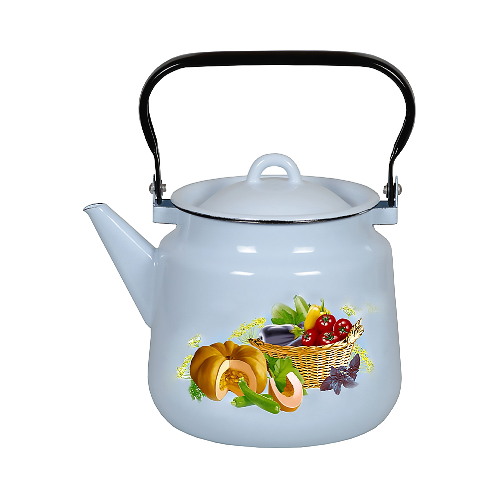 Чайник эмалиров. декор. 3,5 л (1/4) "стальэмаль"  1с26с