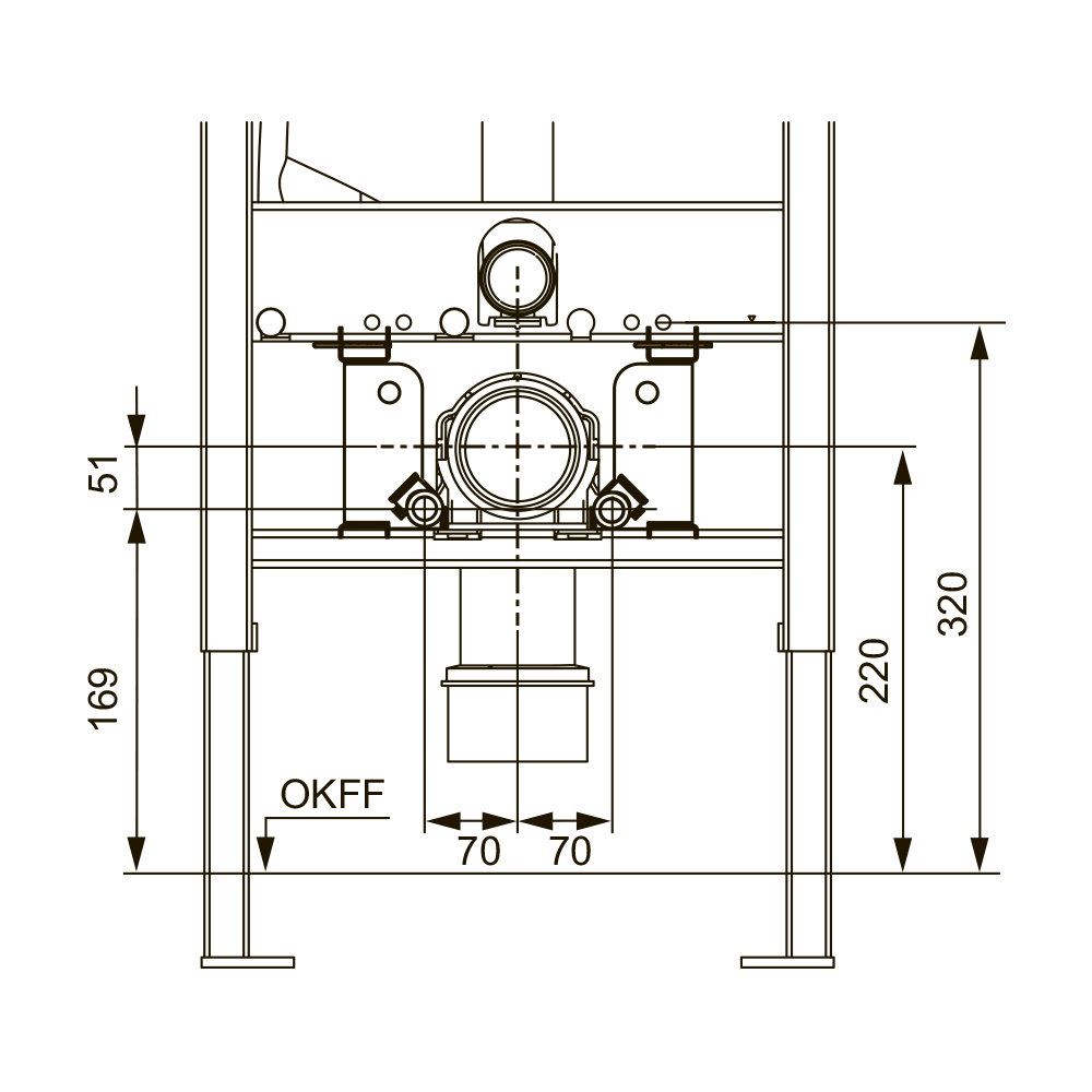 Монтажный комплект TECEone для установки с застенными модулями Geberit Duofix
