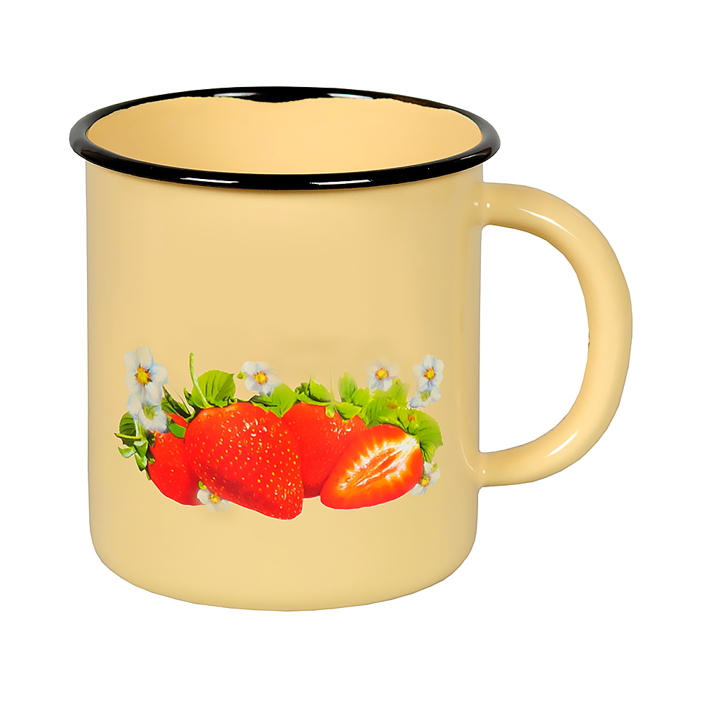 Кружка эмалиров. декор. 1 л (1/12) "стальэмаль"  1с3с