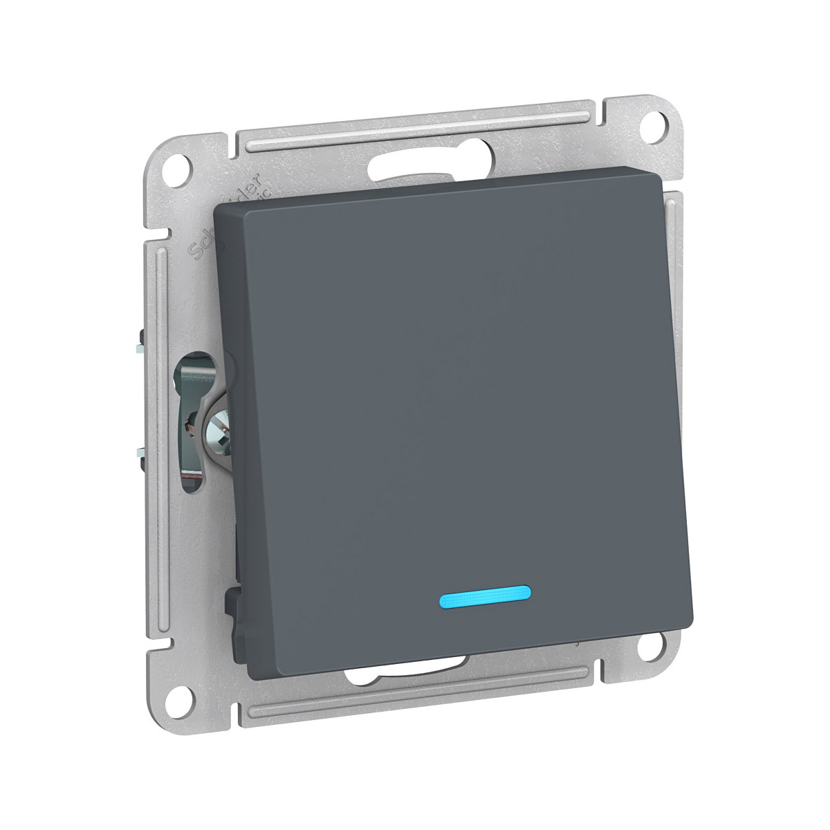 Переключатель "atlasdesign" 1 кл. с индикатором (механизм) 10а, грифель (1/10/60) "schneider"