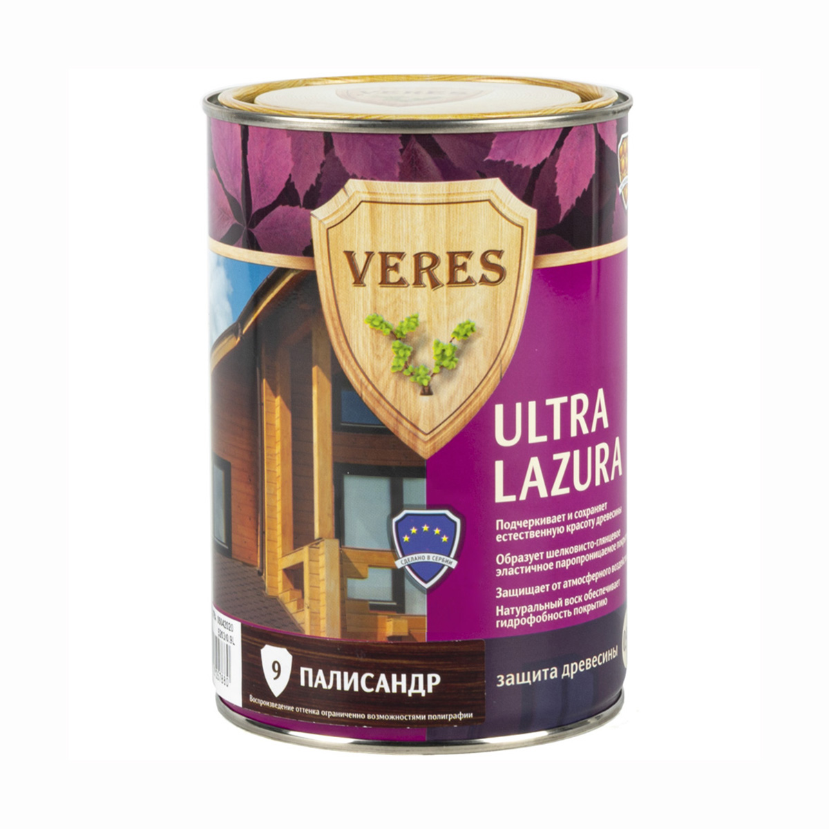 Верес ультра лазура № 9 палисандр  0,9 л (1/6) "veres"