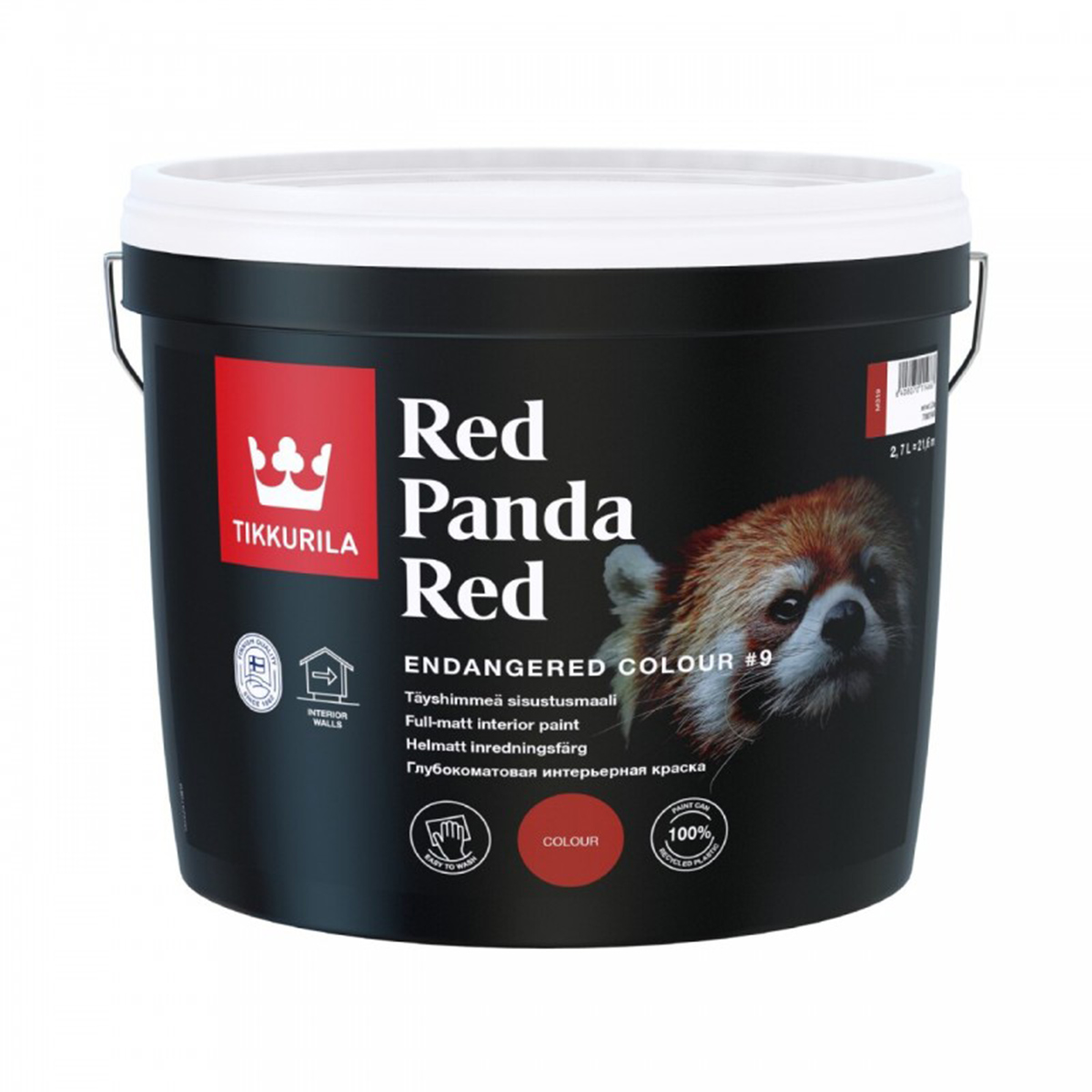 Краска "endangered colour" red panda 2,7 л (m319, коралл) интерьерная "тиккурила"