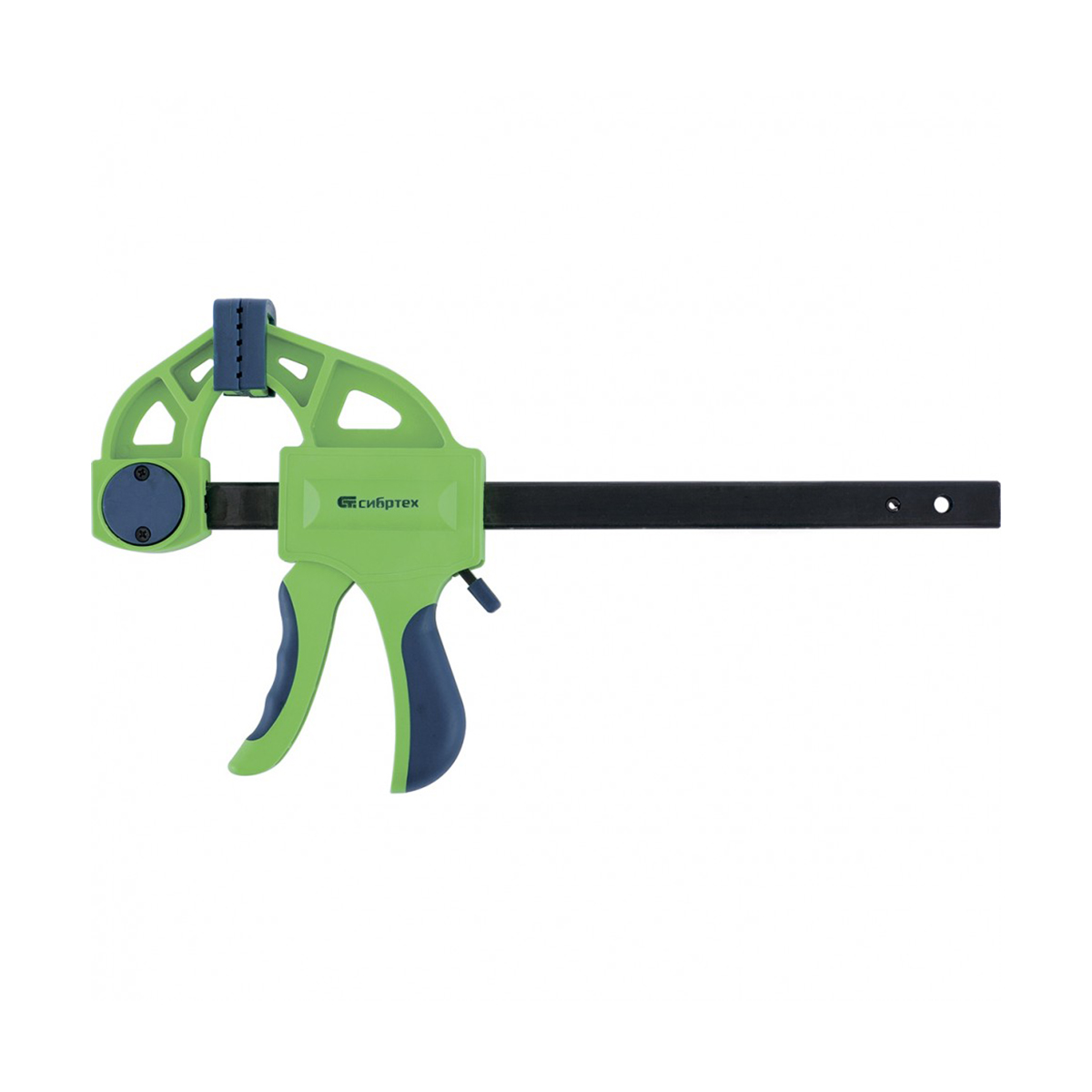 Струбцина f-образная быстрозажимная 200*70*420 мм пласт. корп., двухкомп. рукоятка (1/24) "сибртех"