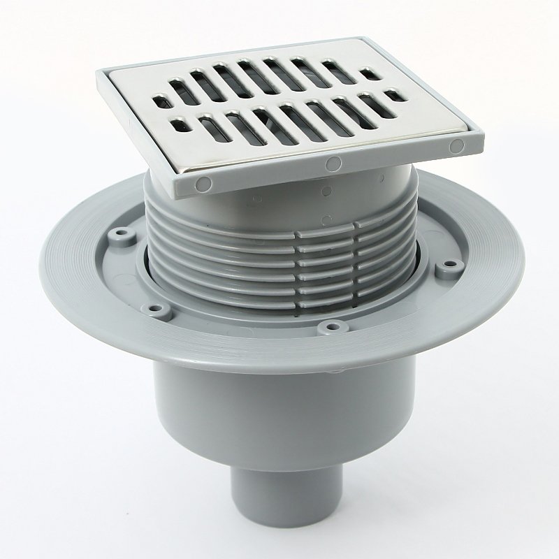 Трап 115х115 McAlpine 50 метал. решетка, сухой затвор 50 мм