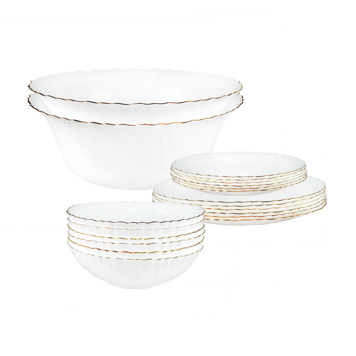 Сервиз столовый "opal" royal 19 предм., опаловое стекло (1/2) h06216