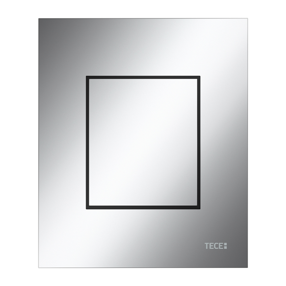 Пластиковая панель смыва TECEnow хром глянцевый, для инсталляции писсуара, 124 x 104 x 5 мм