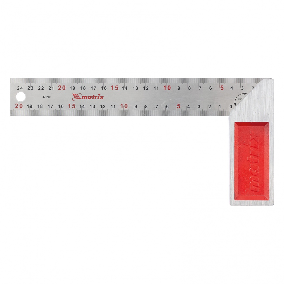 Угольник стальной, 250 мм, градуировка Matrix (32390)