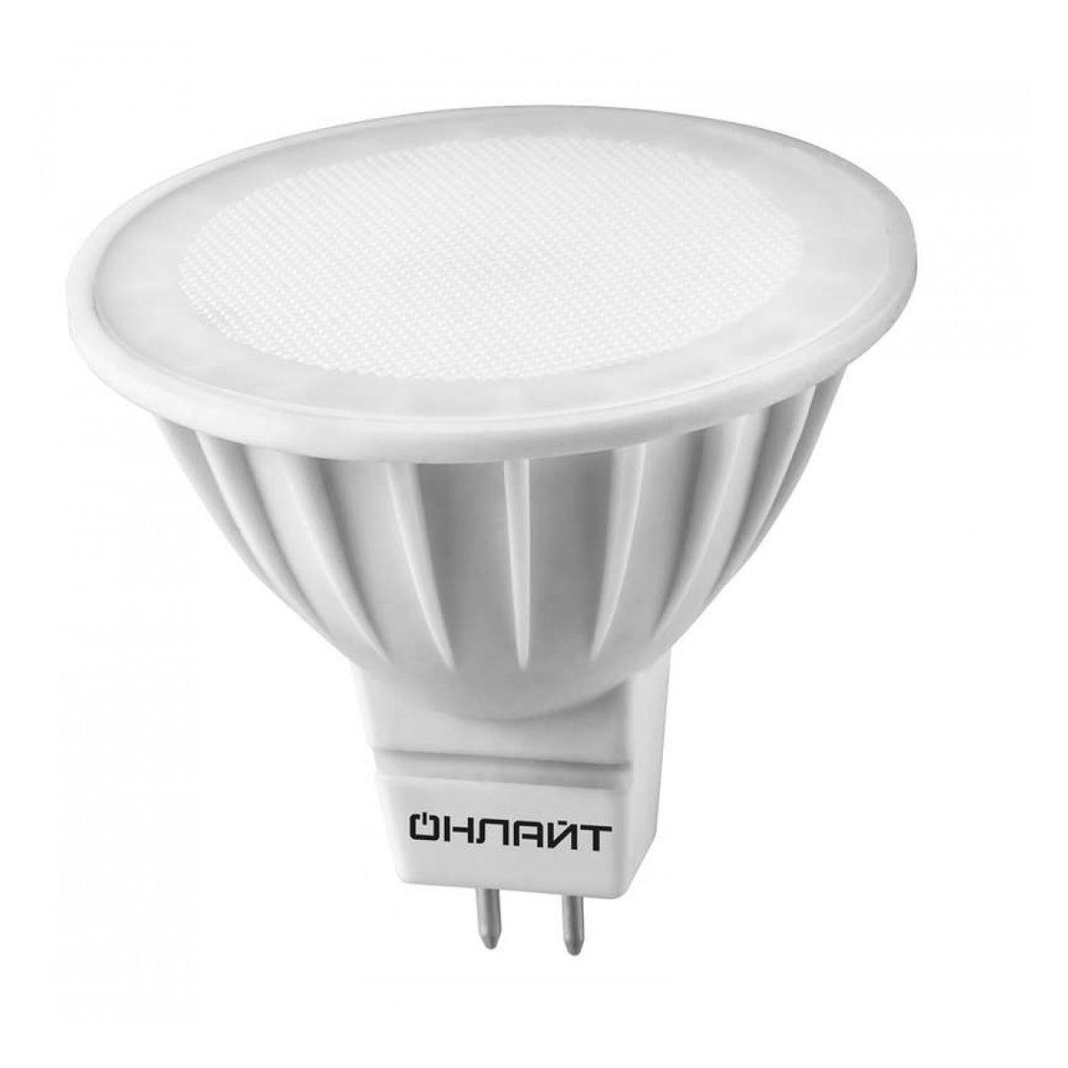 Лампа светодиодная (led)  "онлайт" mr16   10w 3000 к  gu5,3  тепл. свет (10/200)  61 889