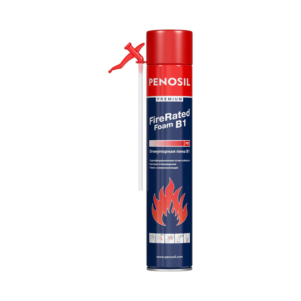 Пена монтажная "penosil premium fire rated b1" 720 мл огнеупорная (12)