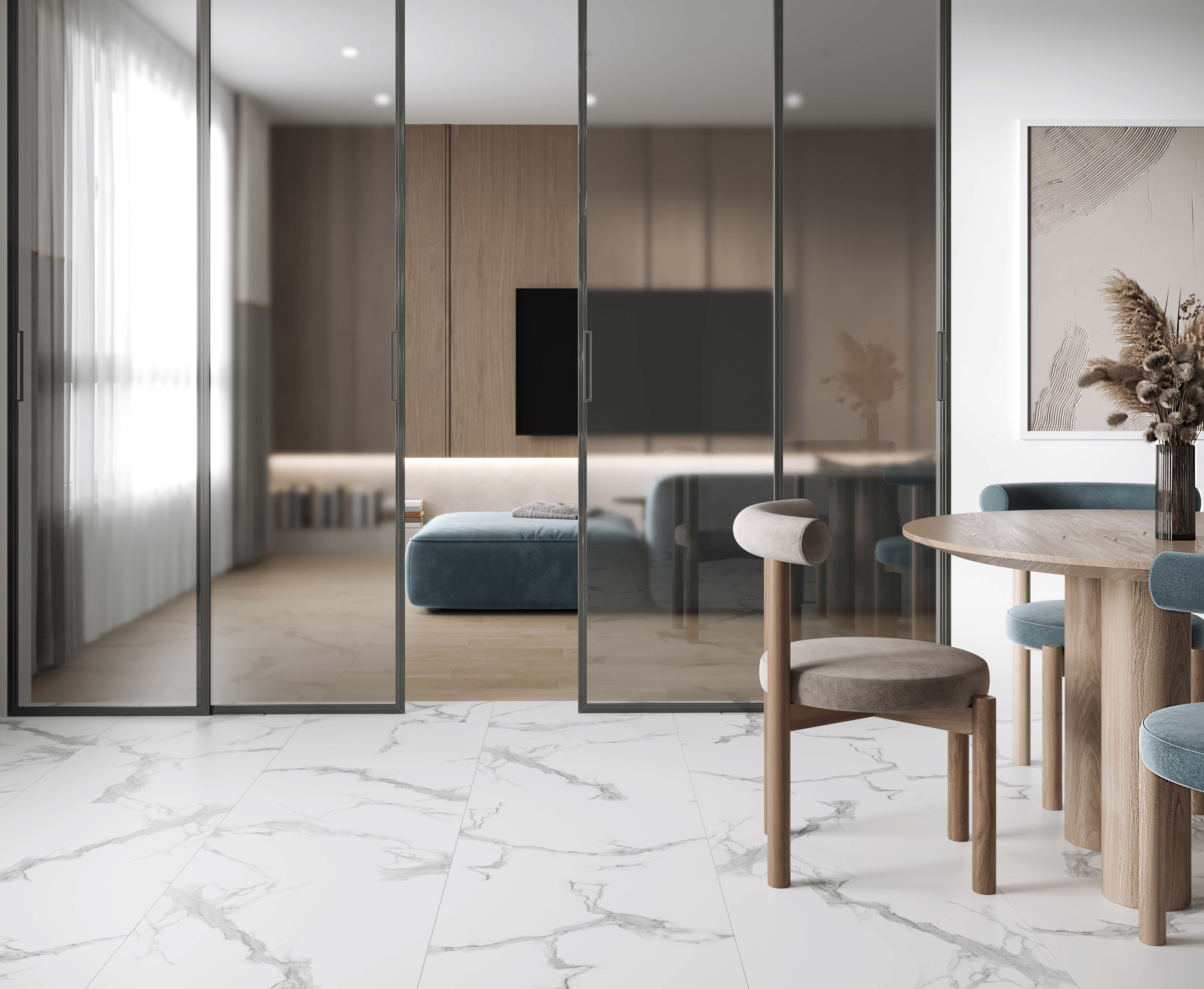 Statuario crown керамогранит белый сатинированный 60x120