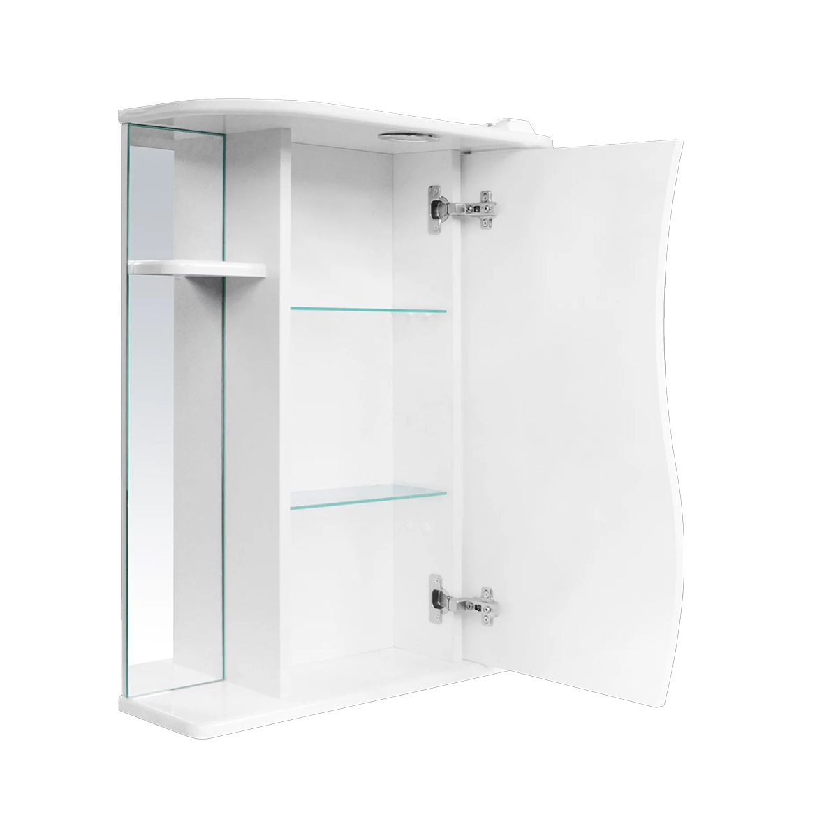 Шкаф с зеркалом для ванной "лира" 700*600*235 мм, белый "sanita" lrsamr65018w1