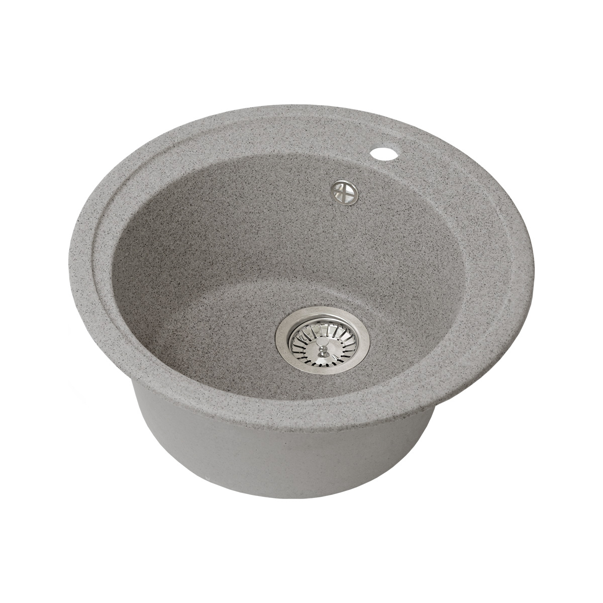 Мойка для кухни врезная искуств. камень gs-02-309 d-500 мм темно-серая "granstones"