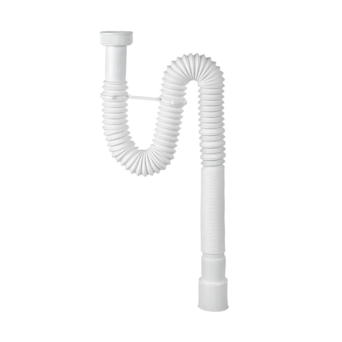 Сифон гофр. "элит мини" без выпуска 1 1/4 х 40/50 мм удлин.с хомутом жесткости (1/80) "вирпласт"